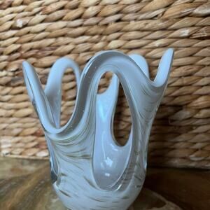 White & Gold Arched Vase